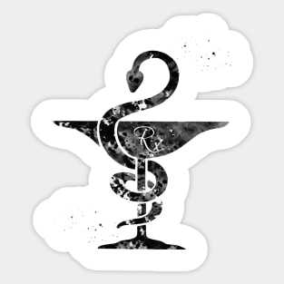 Rx Caduceus Sticker